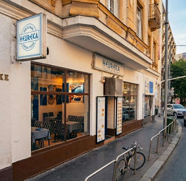 Heureka Original Greek Food étterem Budapest utcakép