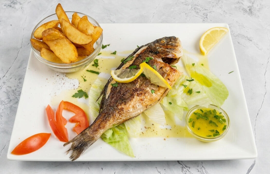 Grillezett aranydurbincs a Heureka Budapest tengeri kínálatából